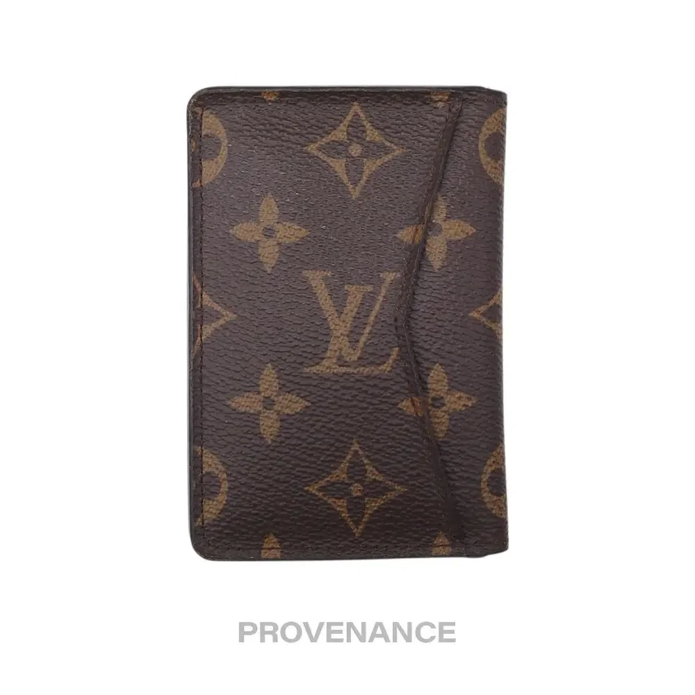 🔴 Louis Vuitton Pocket Organizer Card Wallet NM - Monogram